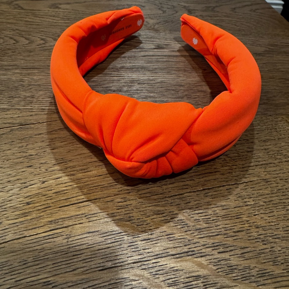 Lele Sadoughi Bold Orange Knotted Headband